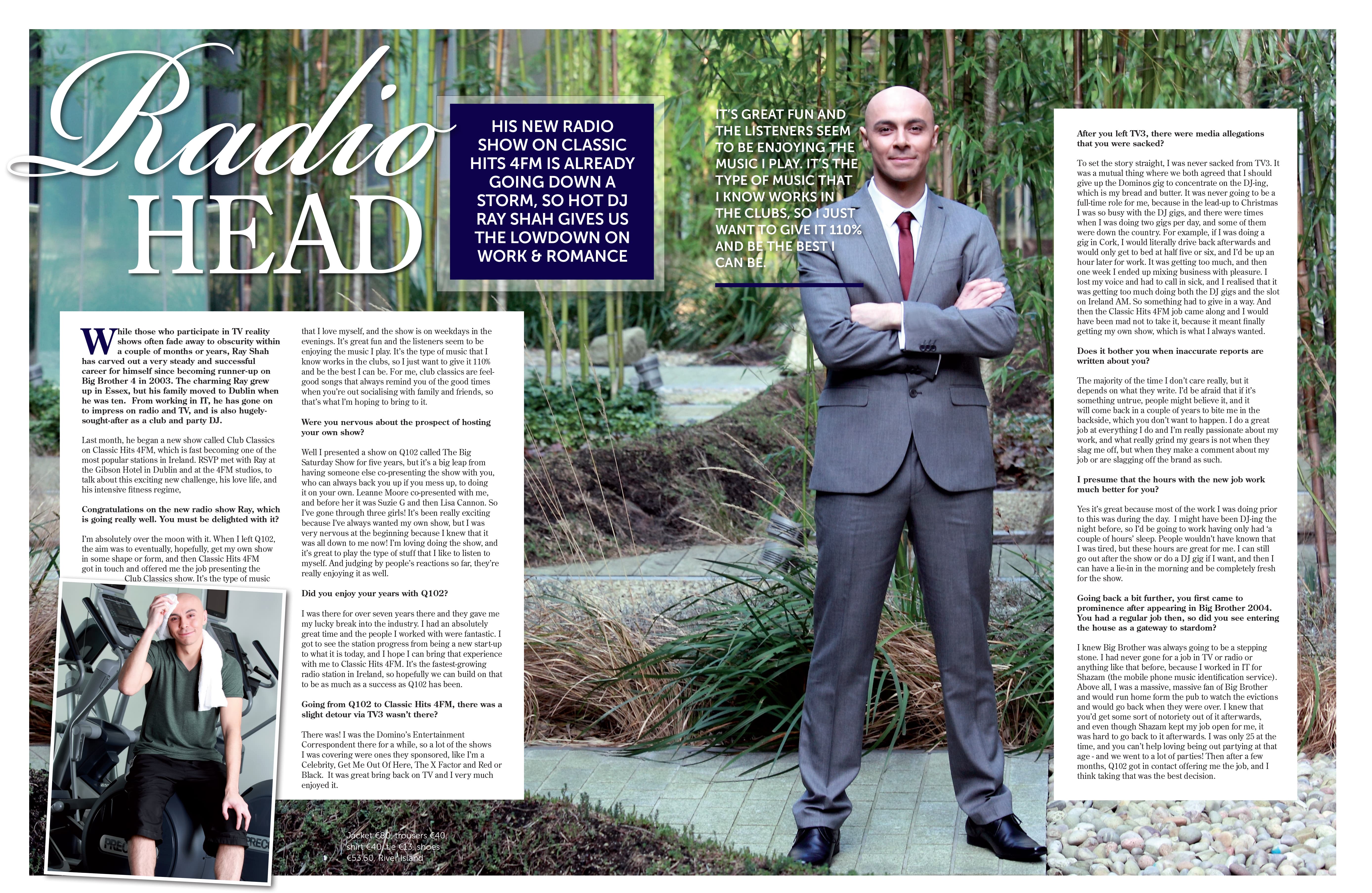 RSVP Magazine February 'Radio Head', DJ Ray Shah photographed by Jill O'Meara