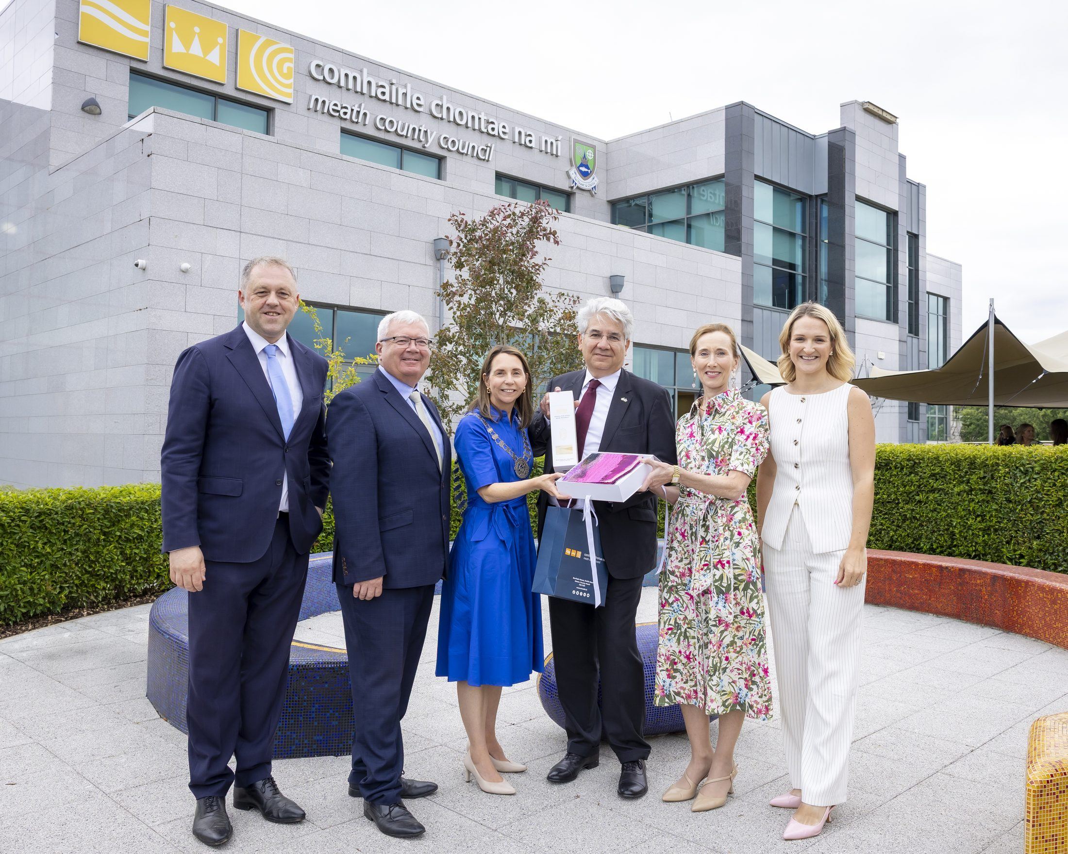 Government level commission, EU Presidency flag raising ceremony, Ministers, Ambassadors and Meath County Council officials, photographed by Jill O'Meara