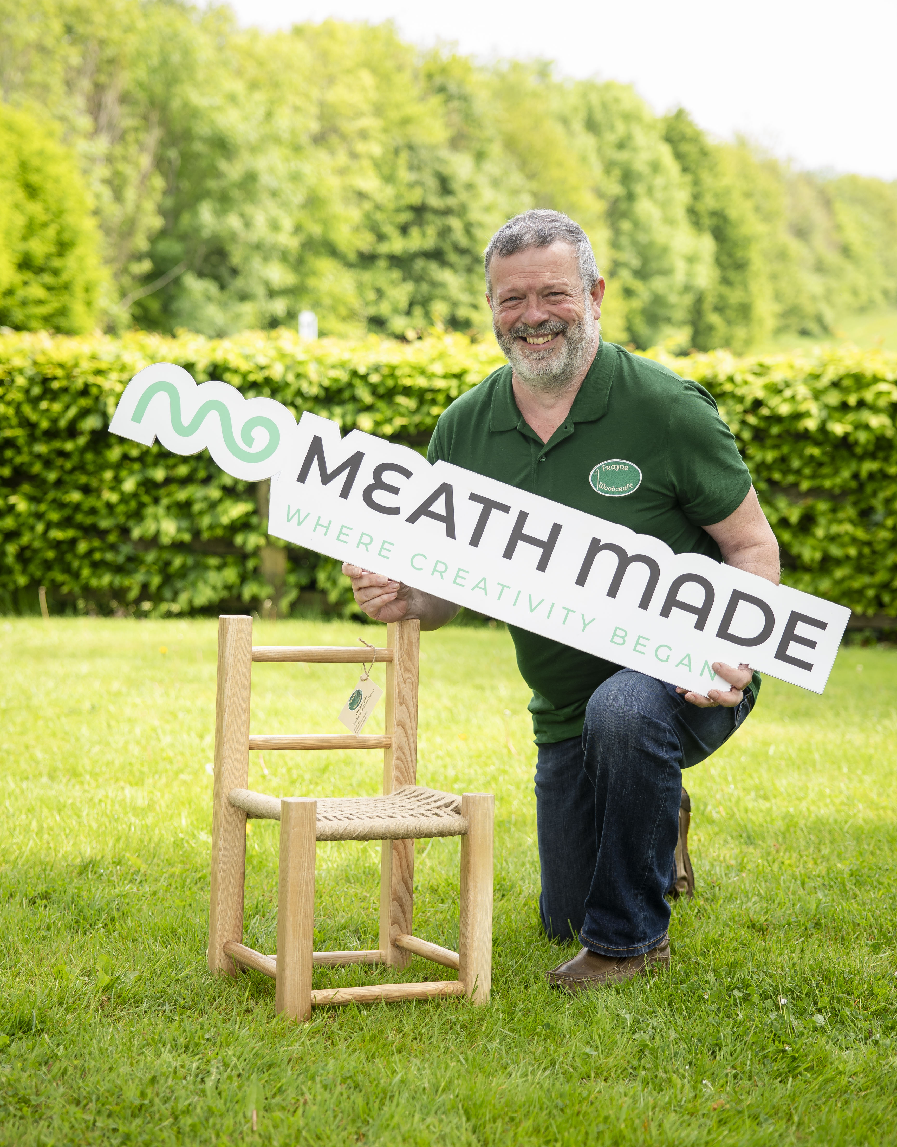Meath Made campaign — Frayne Woodcraft maker photographed for LEO Meath ahead of Bloom in the Park, by Jill O'Meara
